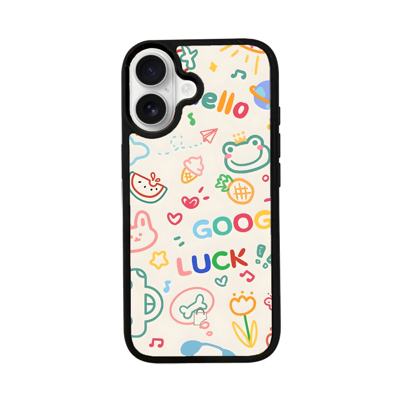 Goodluck Doodle iPhone Phone Case