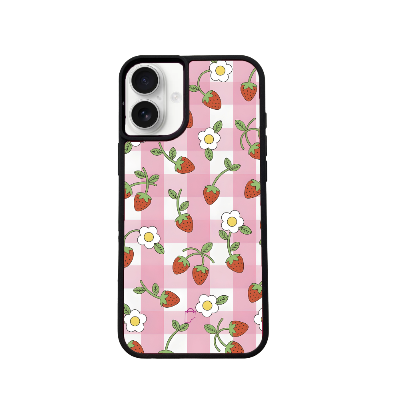 Strawberry Check iPhone Phone Case