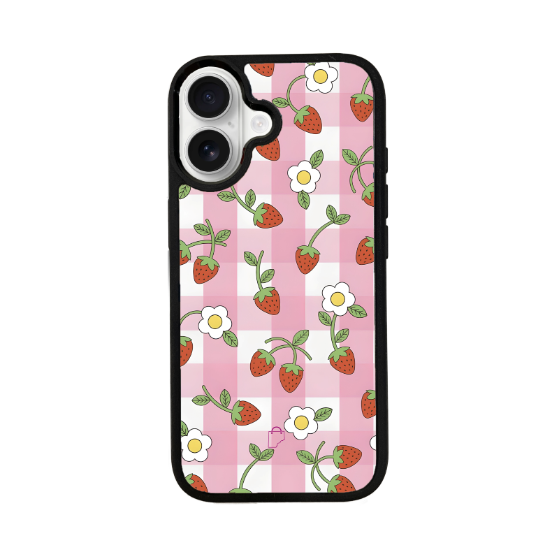 Strawberry Check iPhone Phone Case