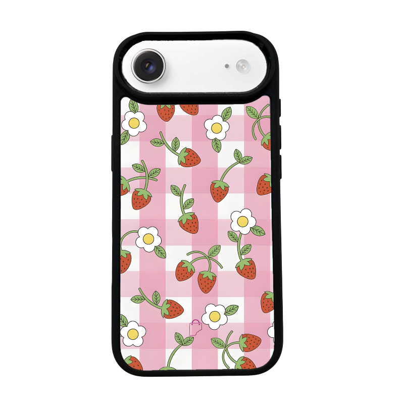 Strawberry Check iPhone Phone Case