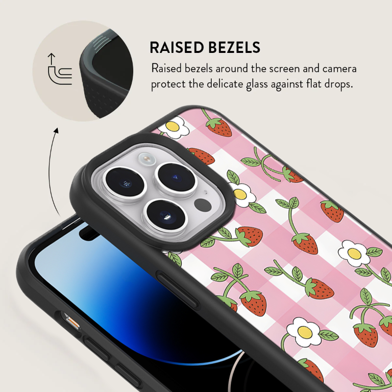 Strawberry Check iPhone Phone Case