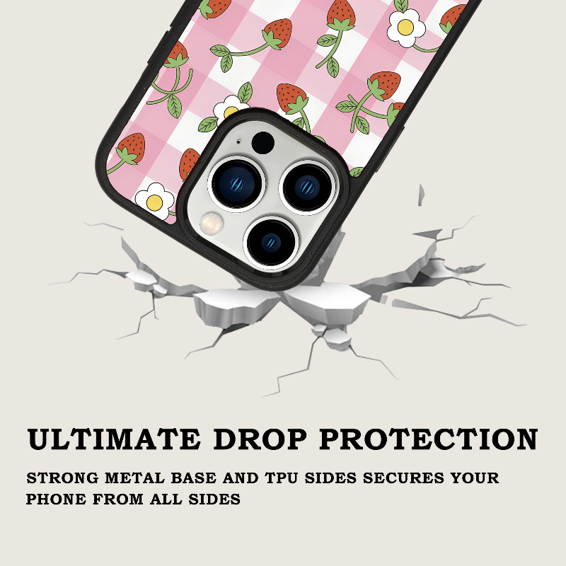 Strawberry Check iPhone Phone Case