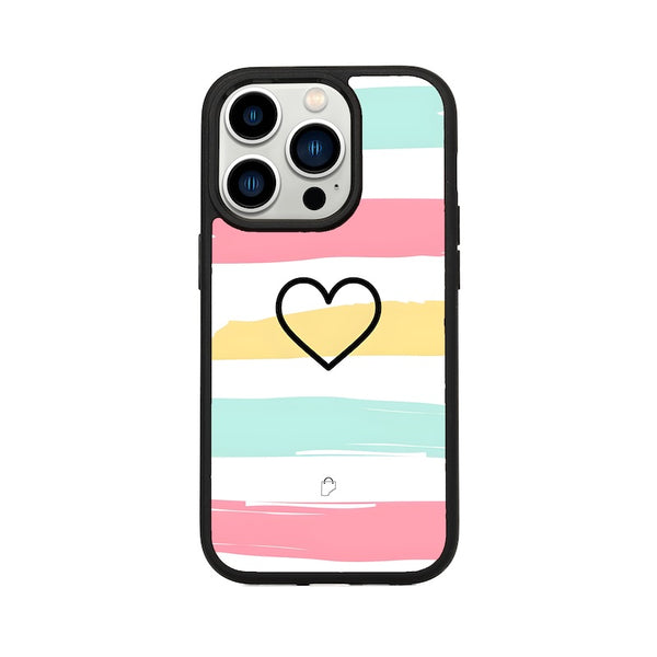 Rainbow hearts iPhone Phone Case