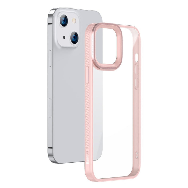 Crystal Transparent Pink Phone Case For iPhone 13 Series