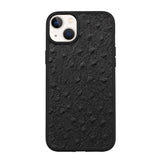 Ostrich Pattern Leather iPhone 14 Series Case