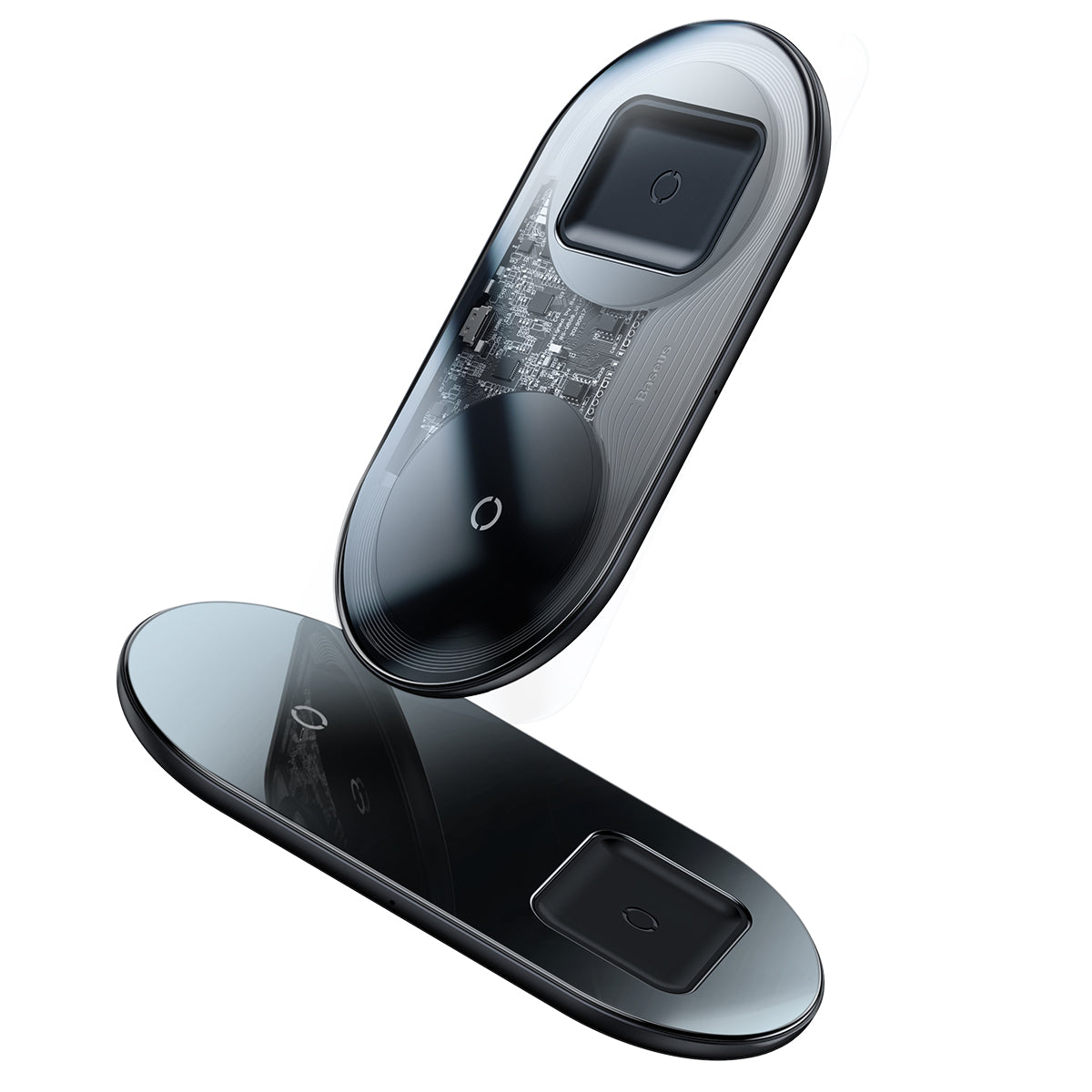Baseus (15W) 2 in 1 Wireless Charger Transparent