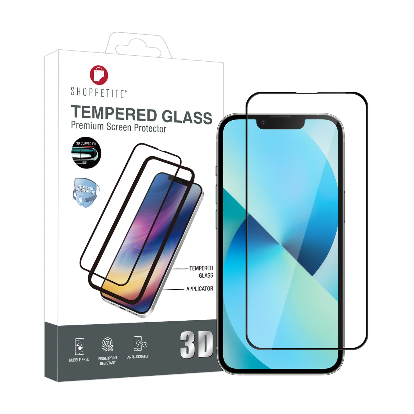 3D With Easy Applicator Ultra Clear Tempered Glass Screen Protector for iPhone Series