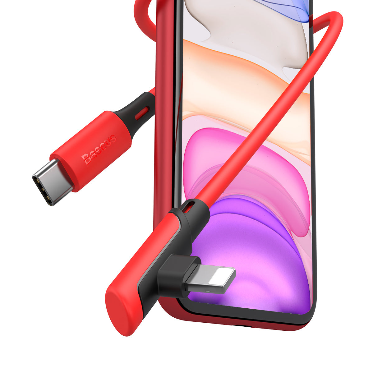 Baseus Colourful Elbow Type-C to iP Cable PD 18W 1.2m