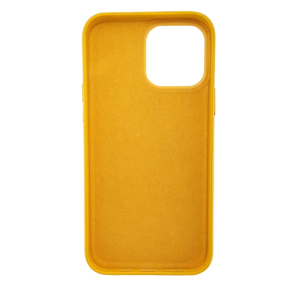 Yellow PU Leather Case For iPhone 13 Series