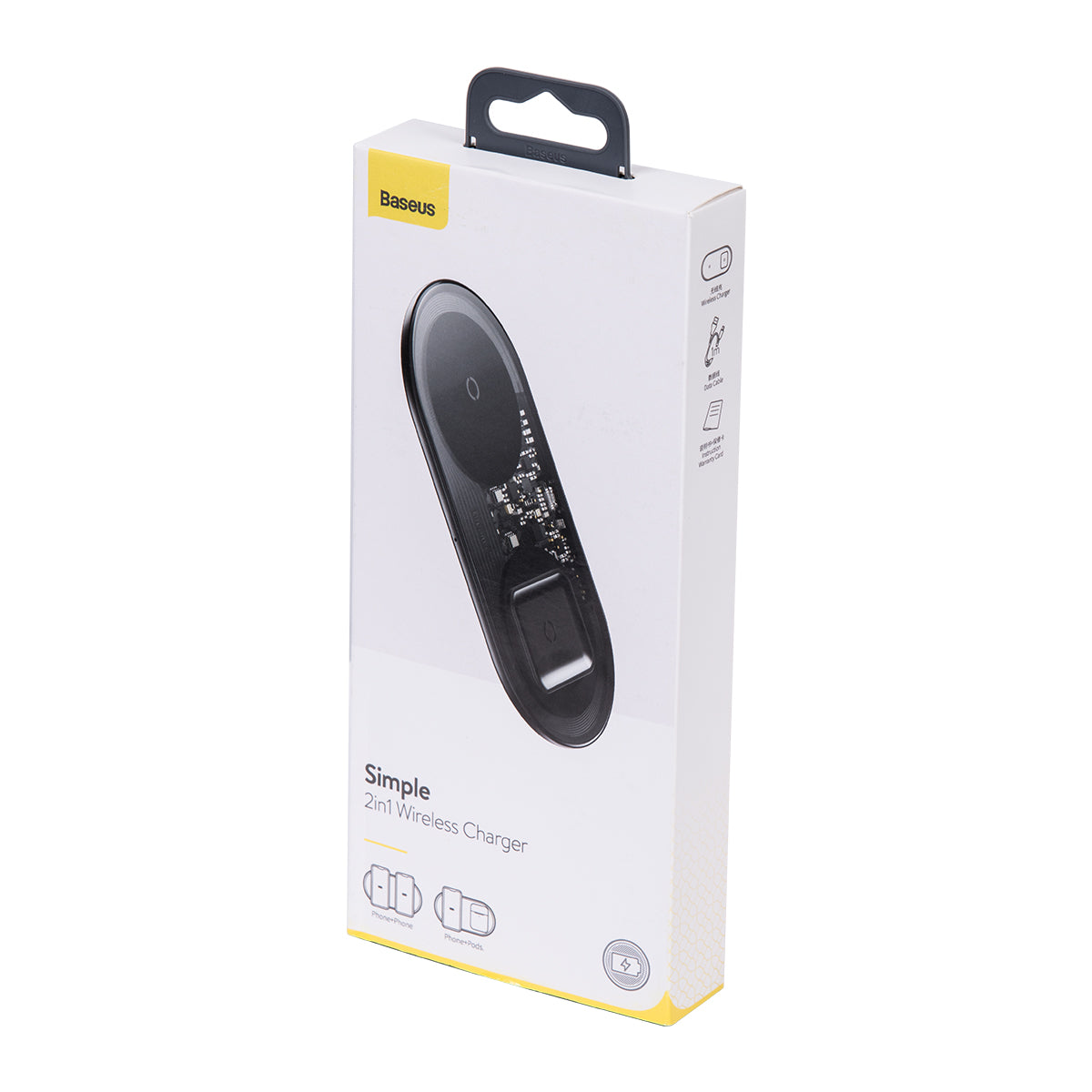 Baseus (15W) 2 in 1 Wireless Charger Transparent