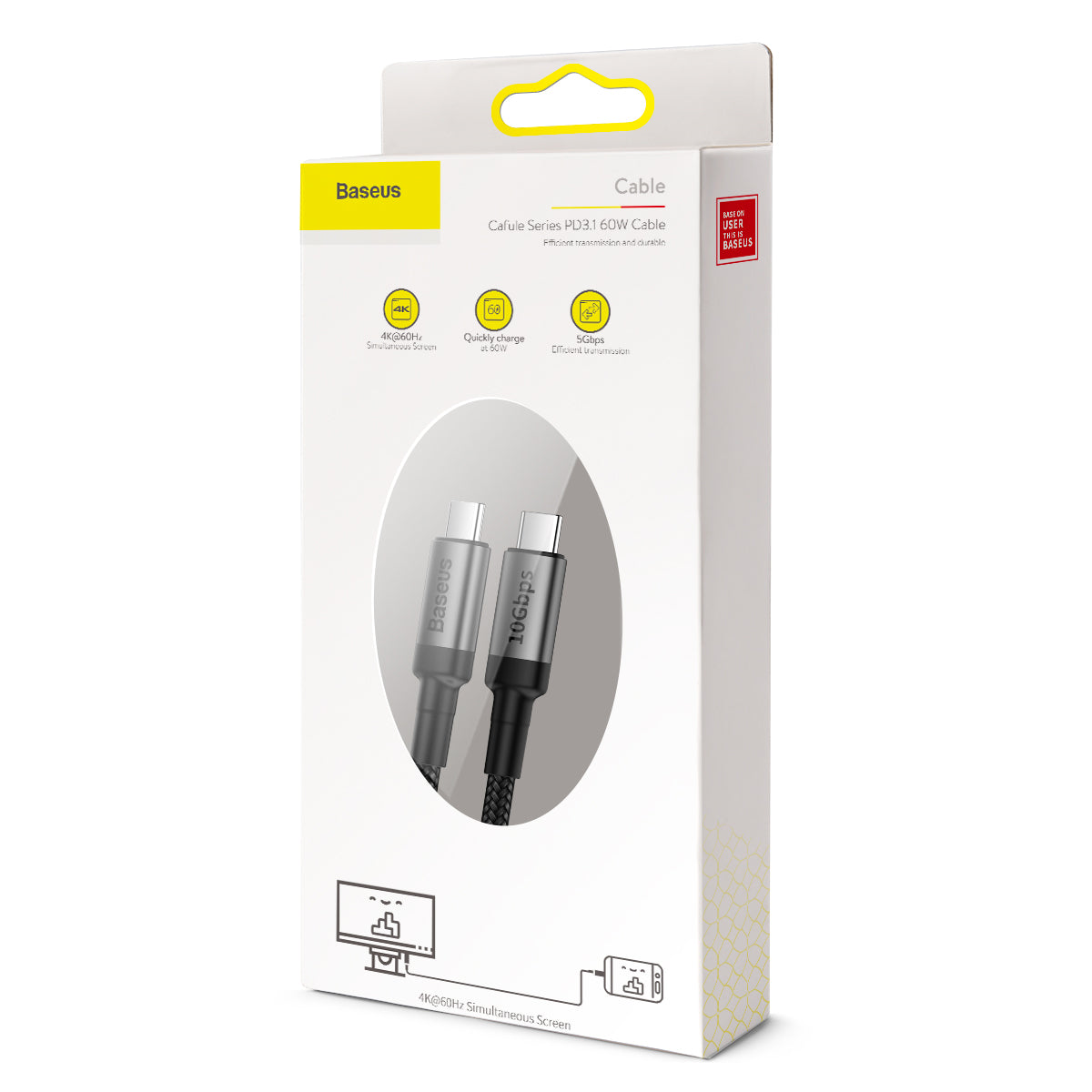 Baseus Cafule series cable Type-C to Type -C PD3.1 Gen2 100W 1m