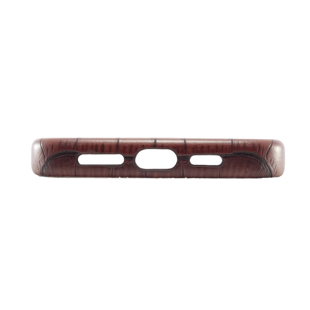 Brown PU Leather Crocodile Case For iPhone 13 Series