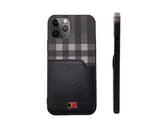 Premium Designer Black Checkered Pu Leather Case For iPhone 12 Pro Max