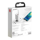 BASEUS 30W TYPE C + USB WALL CHARGER with Type-C to Type-C Cable