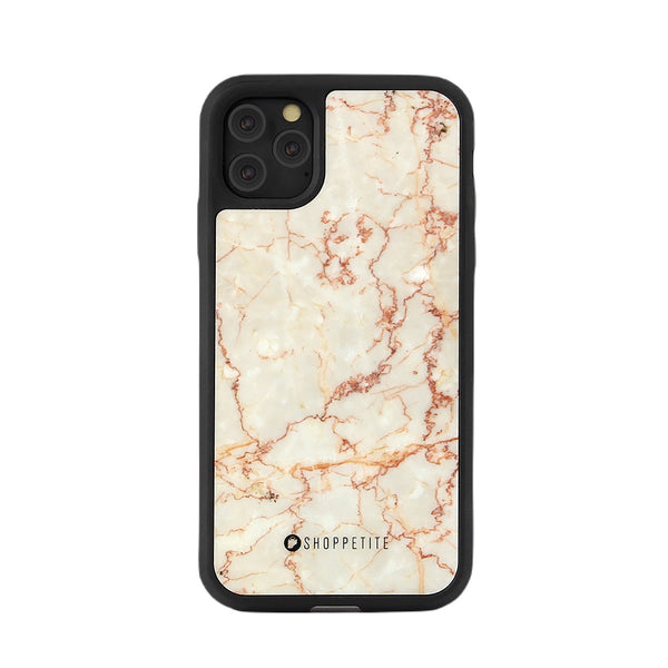 Real Ivory Red Marble Case for iPhone