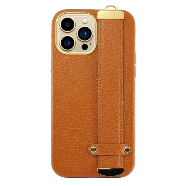 Brown PU Leather Case with Holder & Stand For iPhone 13 Series