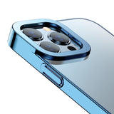 Electroplated Glitter Chrome Blue Phone Case For iPhone 13 Series