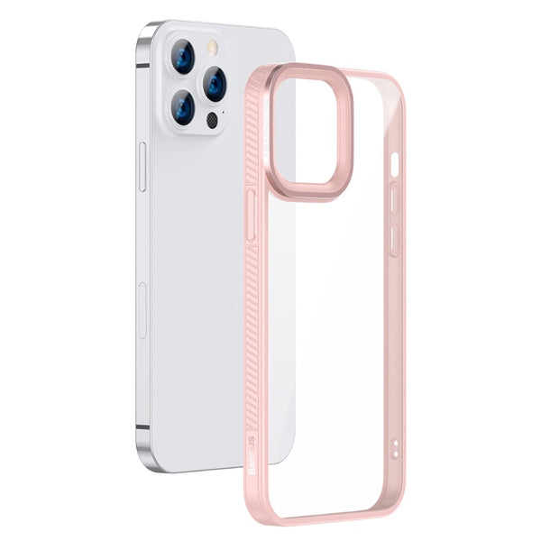 Crystal Transparent Pink Phone Case For iPhone 13 Series
