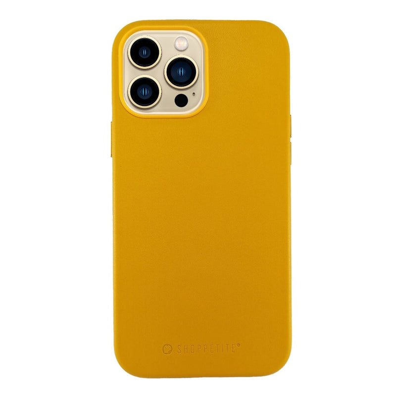 Yellow PU Leather Case For iPhone 13 Series