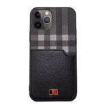 Premium Designer Cherry Checkered Pu Leather Case For iPhone 12 Pro Max