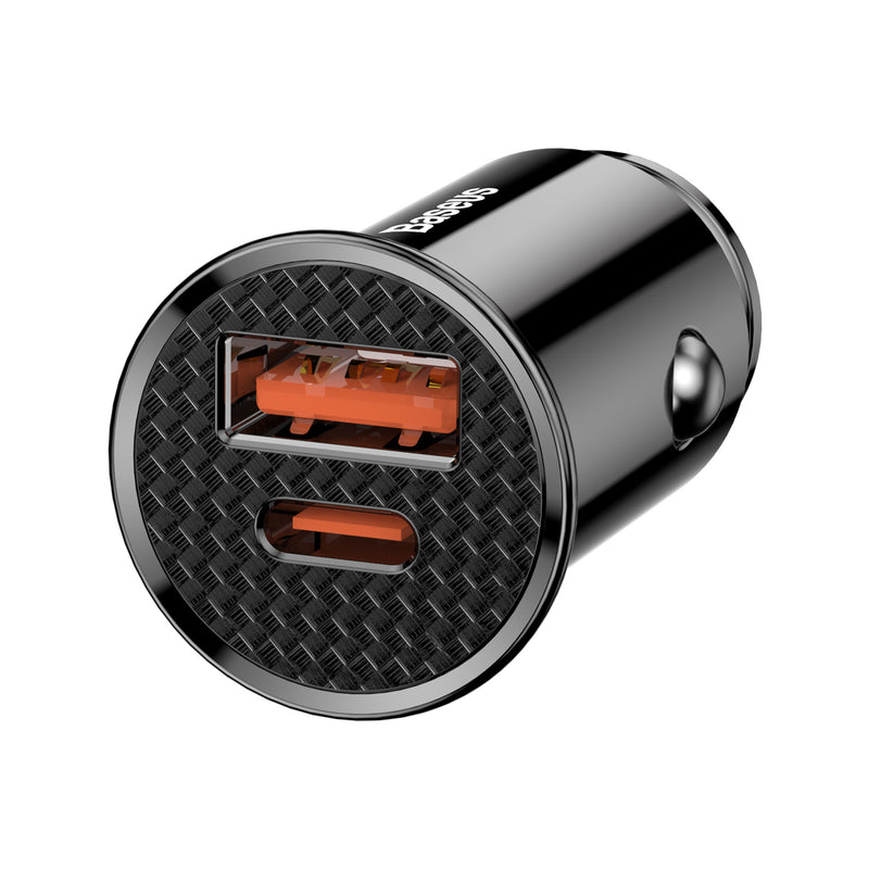 Baseus Plastic Body 30w Type C+USB Port Car Charger