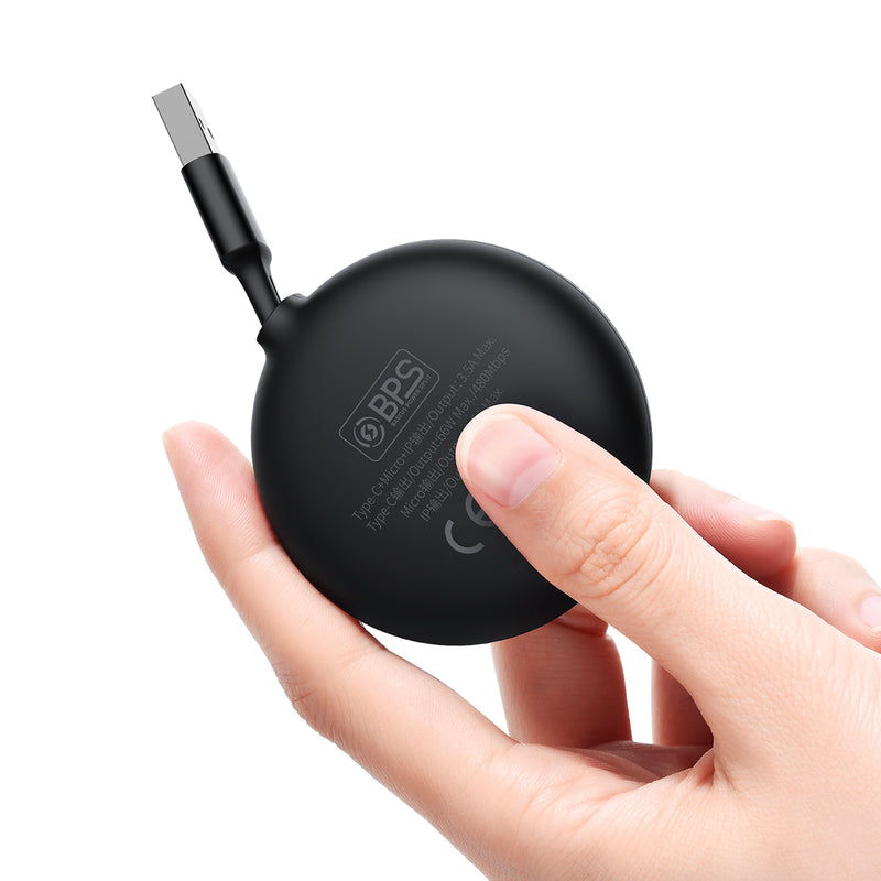 Baseus One-for-three Retractable Data Cable