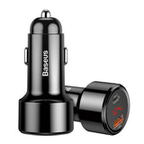 Baseus PPS Technology Digital Display 45w Type C + USB Car Charger