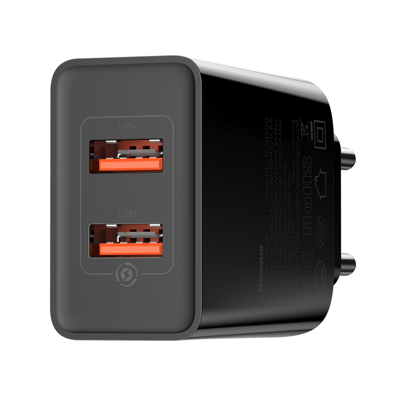 Baseus 18w Dual USB Wall Charger