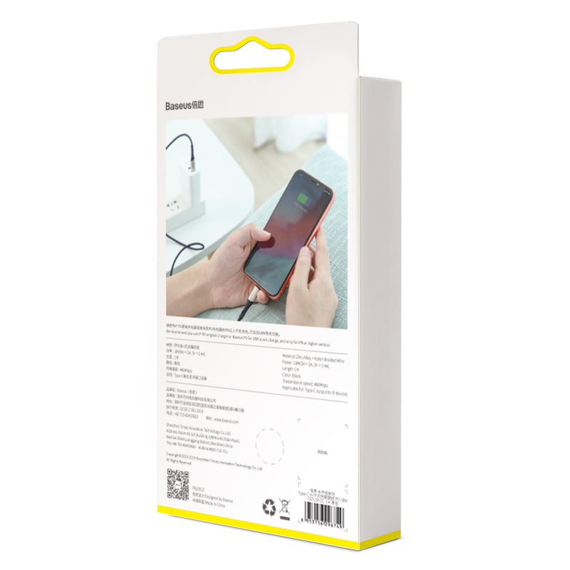 Baseus Horizontal Data Cable Type-C to iP PD 1m