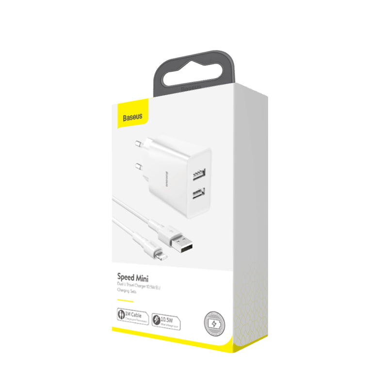 Baseus Dual USB Port Wall Charger with iP Cable