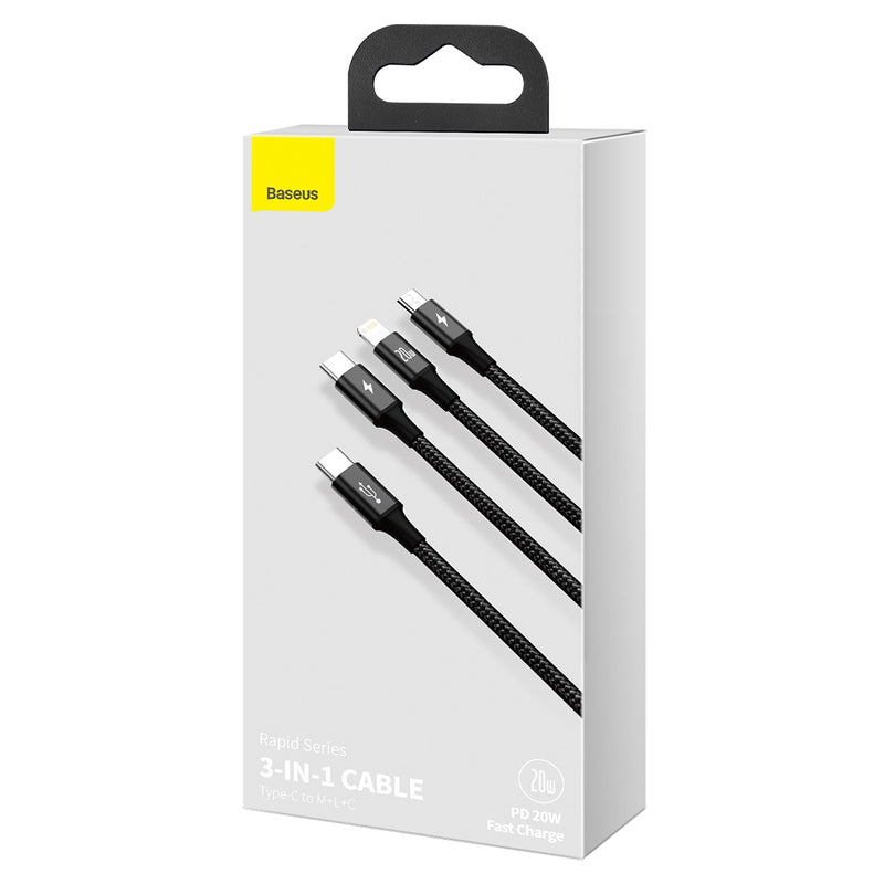 Baseus 3-in-1 Type-C to Micro + Lightning (Apple) + Type-C