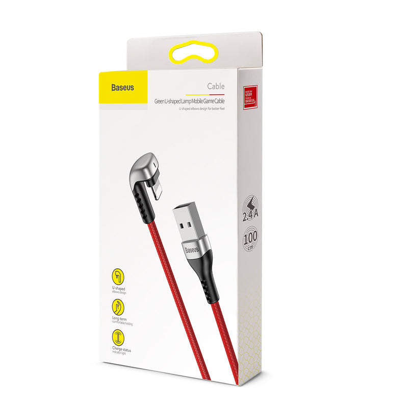 Baseus Green U-shaped Mobile Game Cable USB For iP 1m