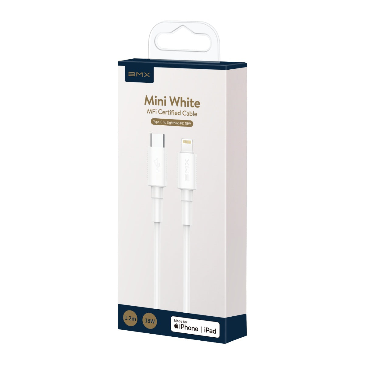 BMX MFi certified Cable Type-C to Lightning PD 18W 1.2m