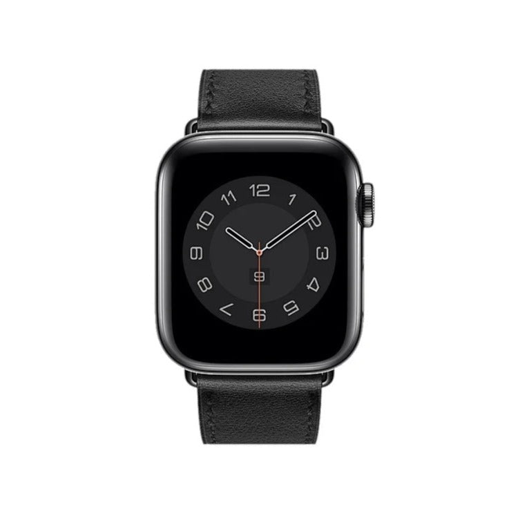 Black Colour Genuine Leather Apple Watch Band