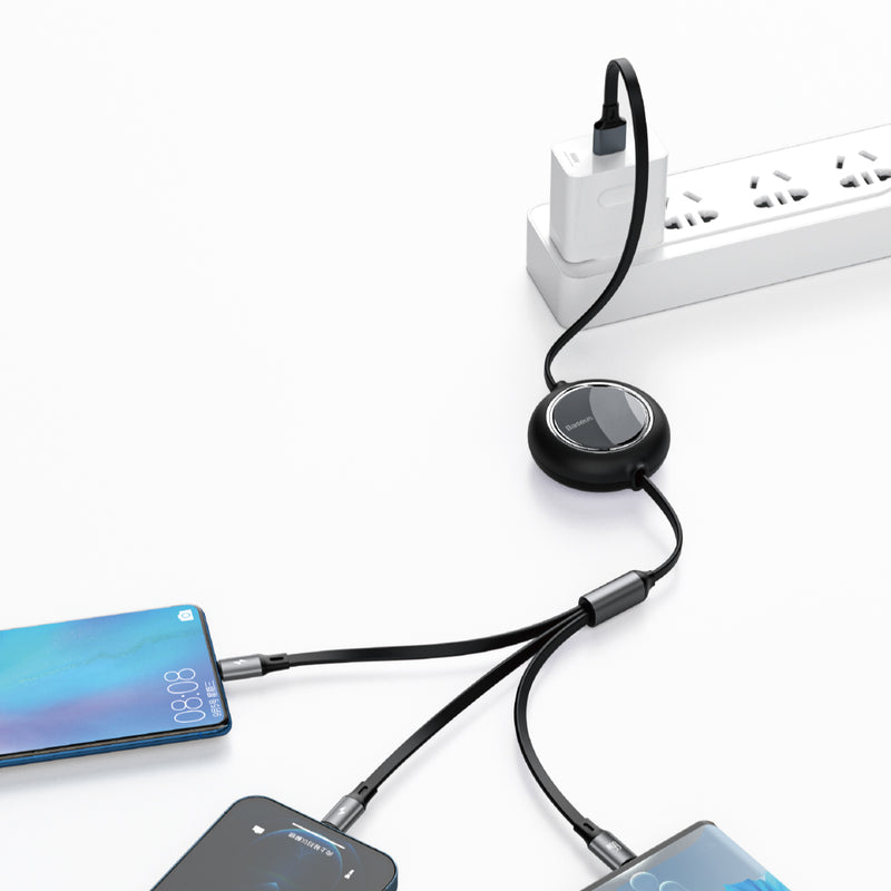 Baseus One-for-three Retractable Data Cable