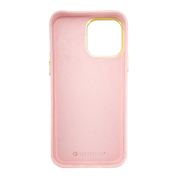 Pink Leather Case with Holder & Stand For iPhone 13 Series