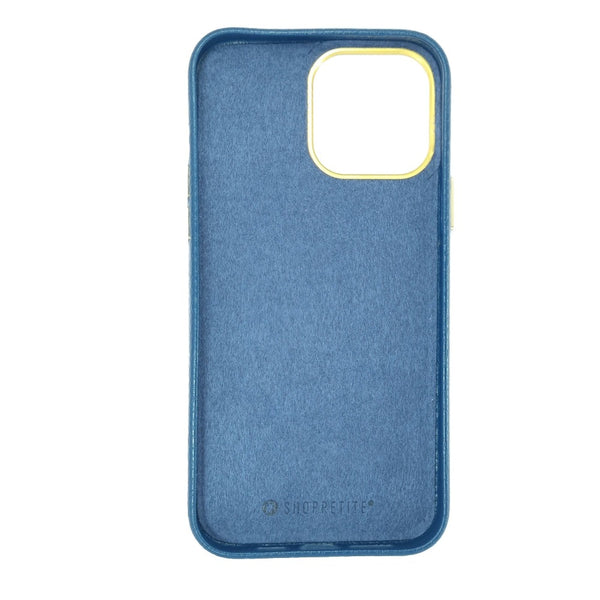 Blue PU Leather Case with Holder & Stand For iPhone 13 Series