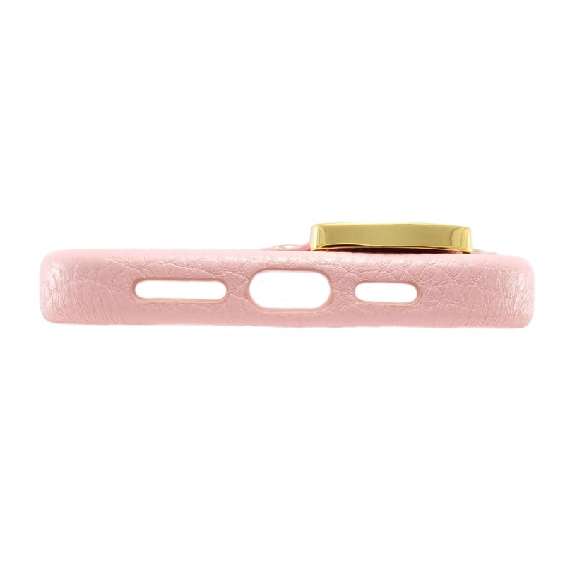 Pink Leather Case with Holder & Stand For iPhone 13 Series