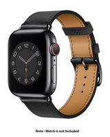 Black Colour Genuine Leather Apple Watch Band