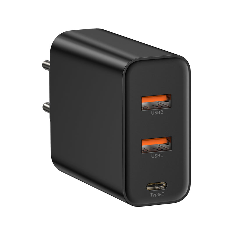 Baseus 3 in 1 PPS Technology 60w Quick Wall Adapter(C+U+U)