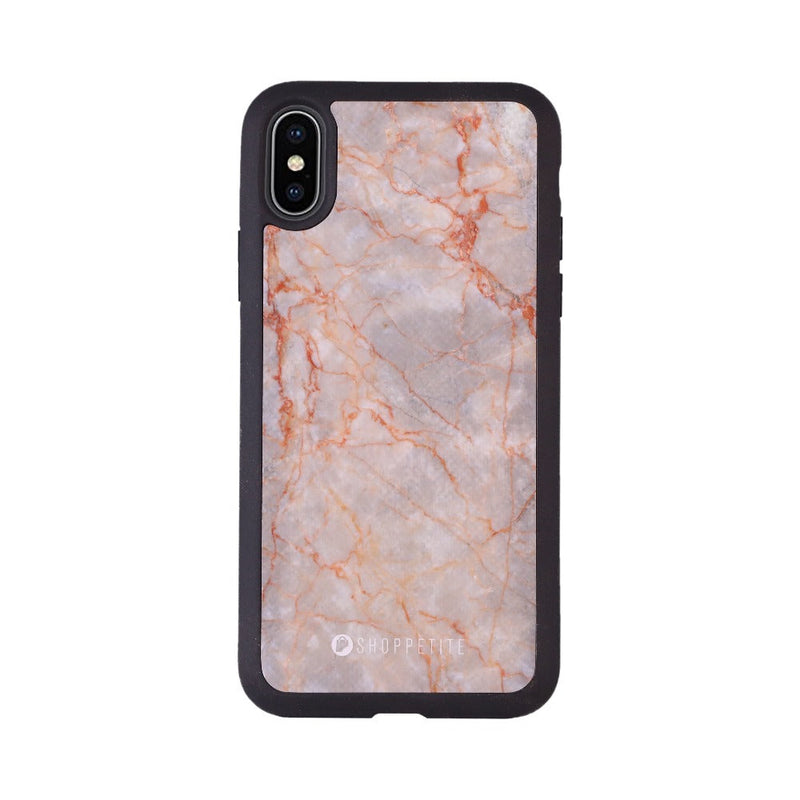 Real Ivory Red Marble Case for iPhone