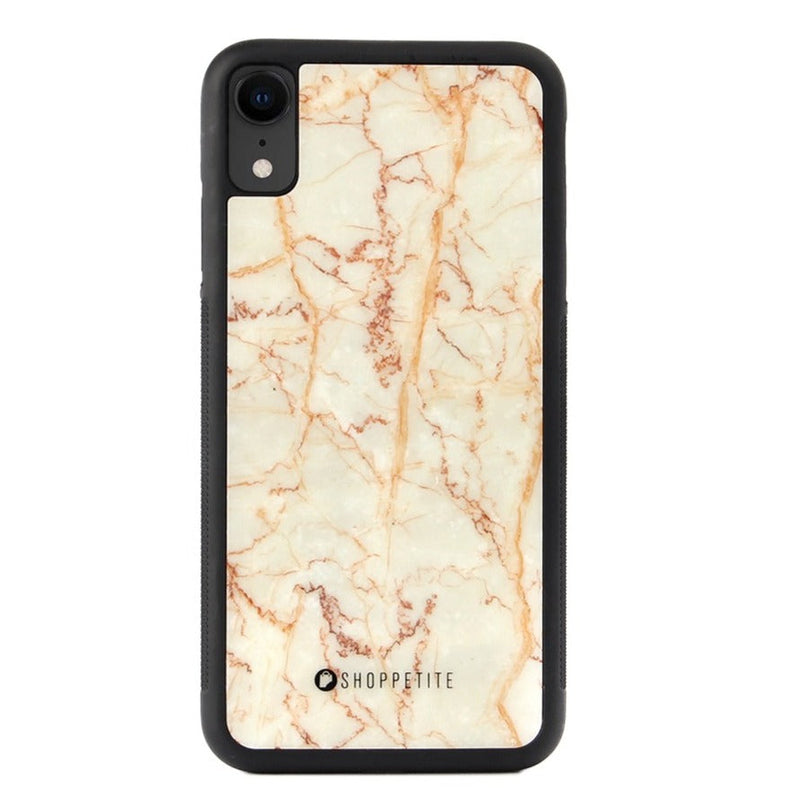Real Ivory Red Marble Case for iPhone
